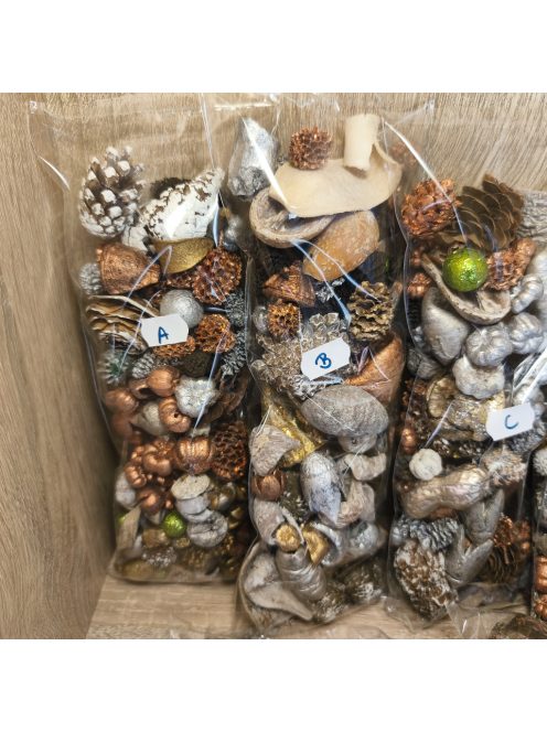 Vegyes terméscsomag 100gr metál és havas  szárított termésekkel