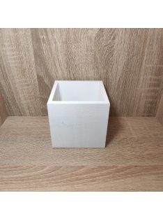 Fa doboz szögletes fehér 10*10*10cm 1db