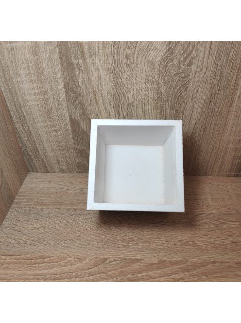 Fa doboz szögletes fehér 10*10*10cm 1db