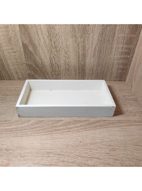 Fa tál fehér 3*20*10cm 1db