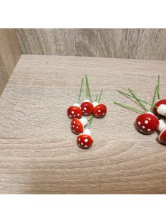   Betűző gomba pettyes piros 5db/csomag 3 méretben -őszi kiegészítő