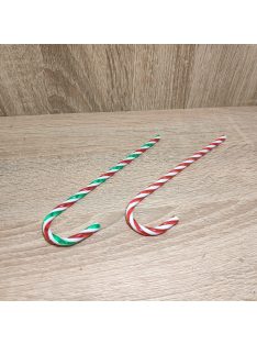   Cukorka pálca műanyag két színben 15cm -karácsonyi kiegészítő