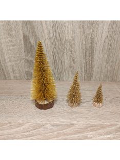   Dekor fenyő arany fa talpon 3méretben -karácsonyi kiegészítő