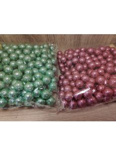   Glitteres hungarocell golyó 1,5cm 20db több színben -karácsonyi kiegészítő