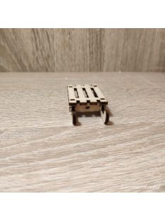 Szánkó fafigura 5cm  natúr