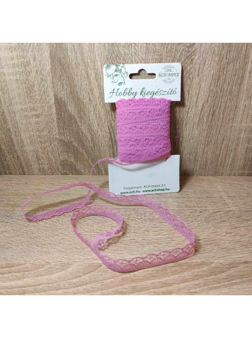 Nylon csipke szalag sötét rózsaszín 1,8cm*1m