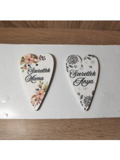   Nyomtatott fa tábla anyák napjára 6cm 1db választható kétféle felirattal 