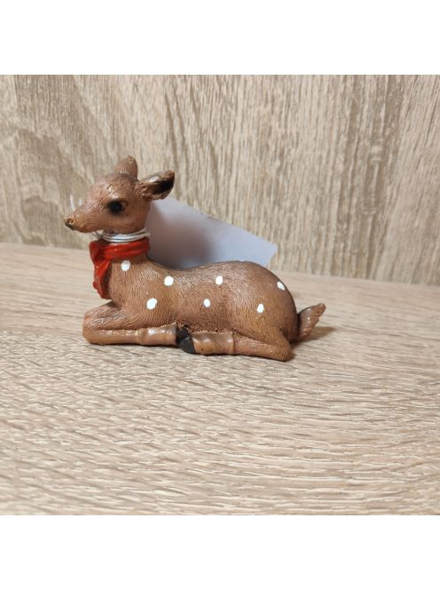 Őzike figura fekvő barna M6cm 1db