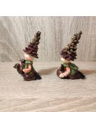 Őszi gyerek/manó figura toboz sapkával 1db 8*5cm kétféle 