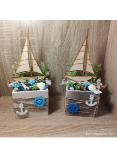 Nyári asztali/lakás dekoráció faládában 1db