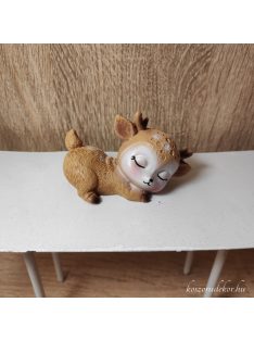 Cuki oldalt fekvő őzike 1db 6,7*3,7*4cm 