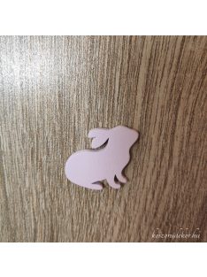 Rózsaszín fa nyúl fekvő 3cm 1 db