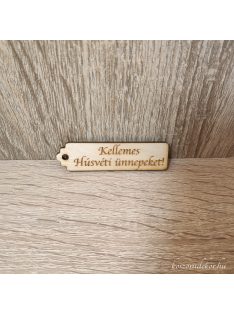   Kellemes húsvéti ünnepeket felirat tábla natúr fa 6,5cm 1db