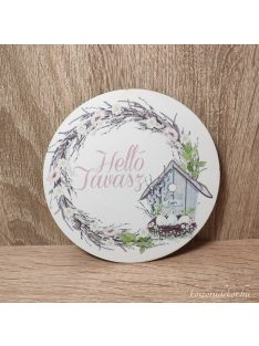 Tavaszi korong Helló tavasz koszorús 12cm 1db