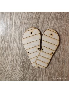 Fa natúr strand papucs 7,5*8,2cm 1db